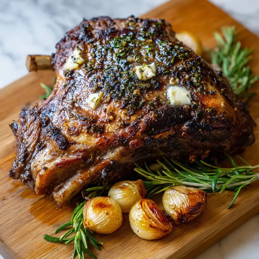 Garlic Butter Roast Lamb