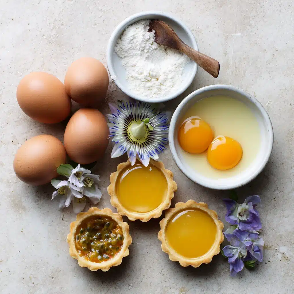 Mini Passionfruit Flower Tarts 7 Mini Passionfruit Flower Tarts
