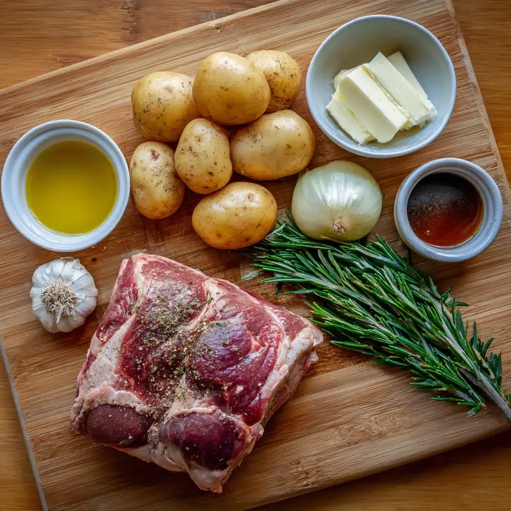 Garlic Butter Roast Lamb