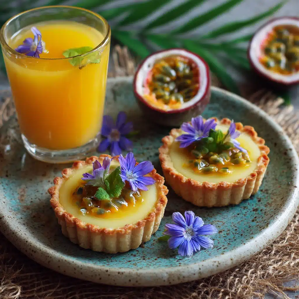 Mini Passionfruit Flower Tarts 8 Mini Passionfruit Flower Tarts