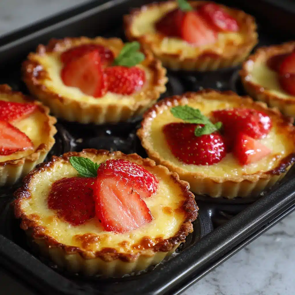 Quick Mini Strawberry Custard Tarts