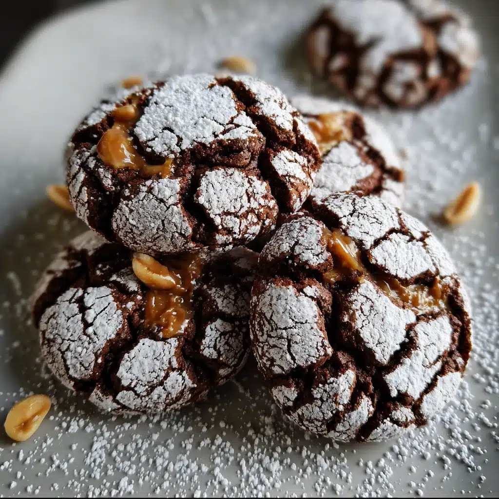 Peanut Butter Chocolate Crinkle Cookies
