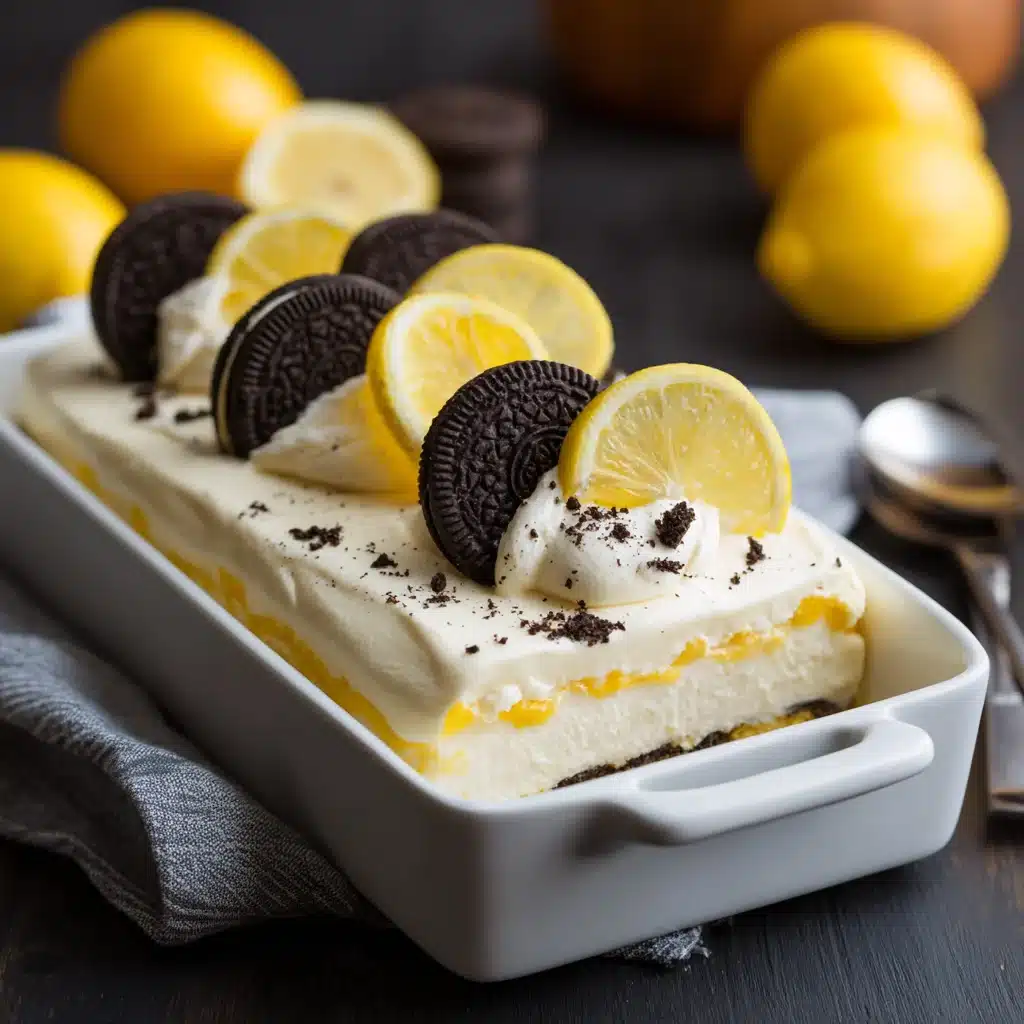 No Bake Lemon Oreo Dessert