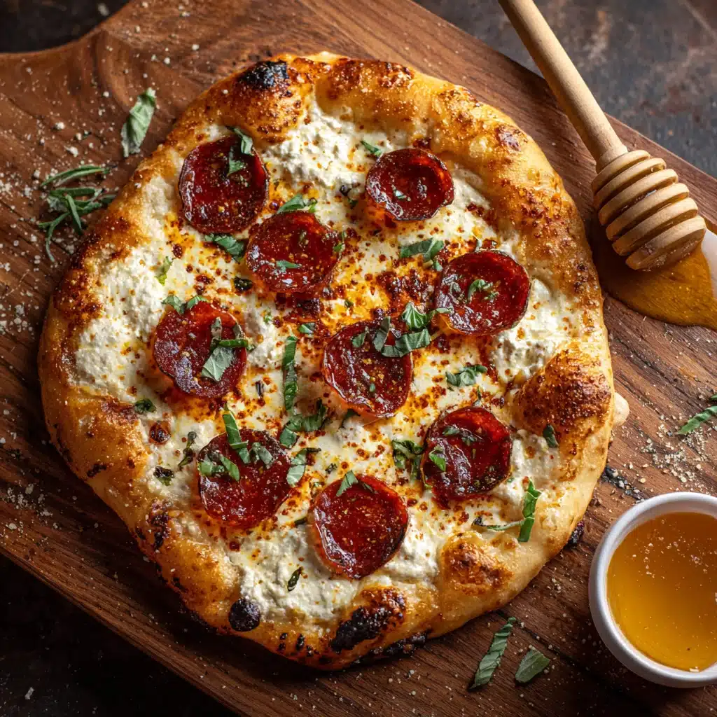 Boat-Ready Hot Honey Pizza with Ricotta & Pepperoni