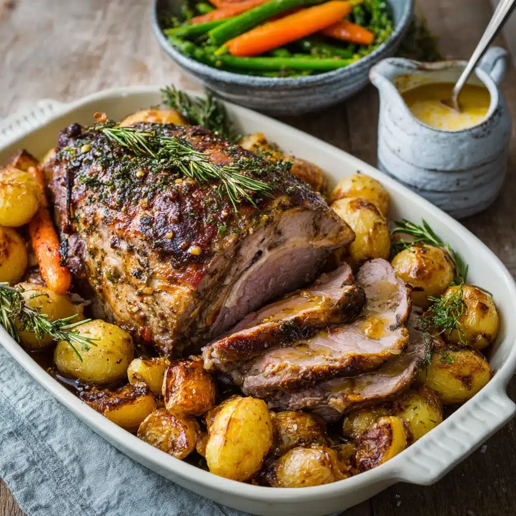 Garlic Butter Roast Lamb