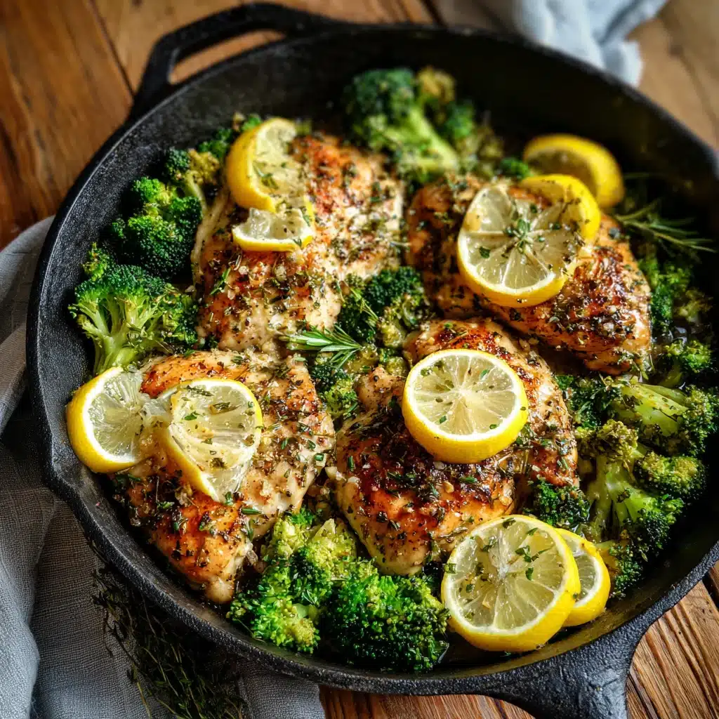 Cowboy Butter Lemon Bowtie Chicken with Broccoli