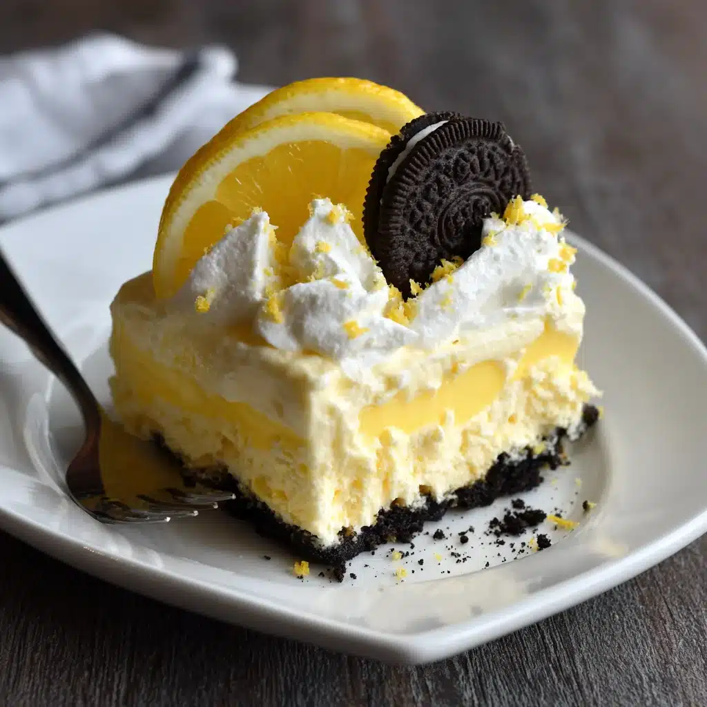 No Bake Lemon Oreo Dessert