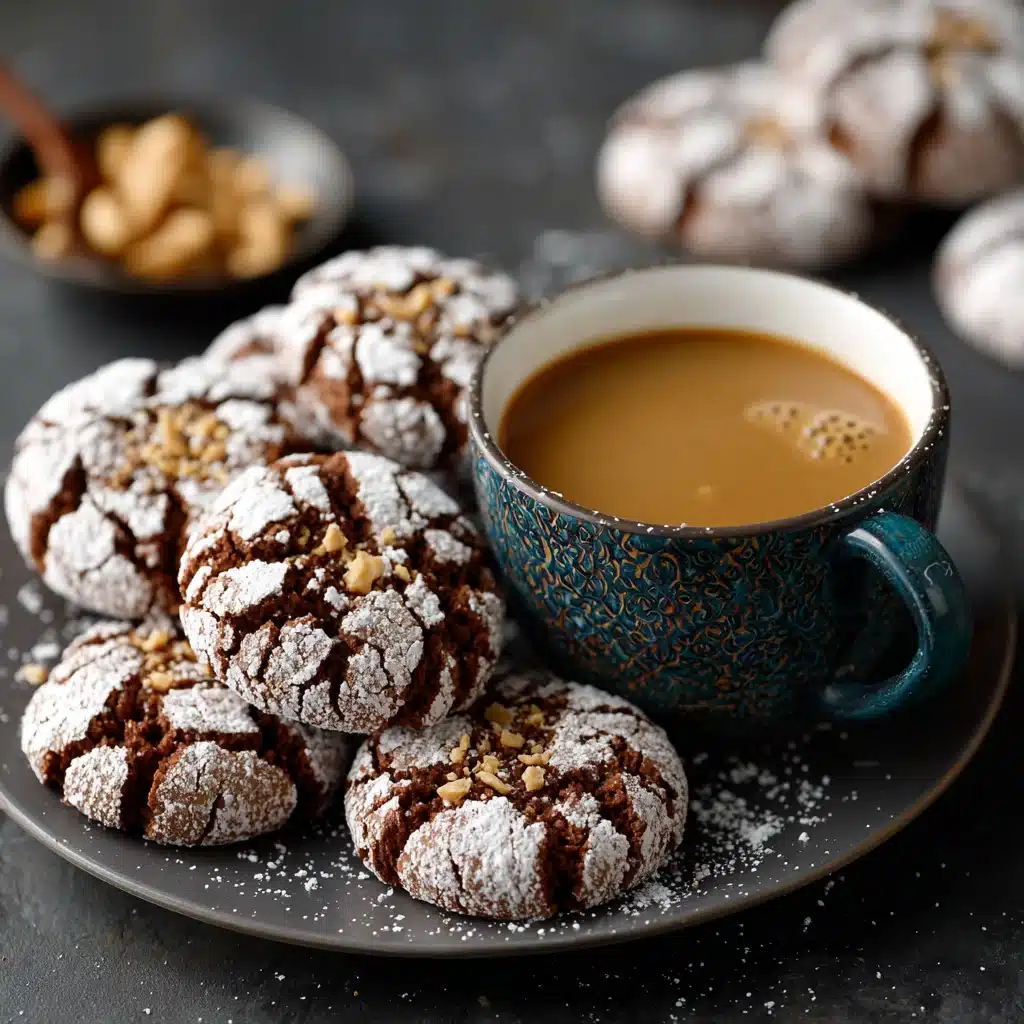 Peanut Butter Chocolate Crinkle Cookies