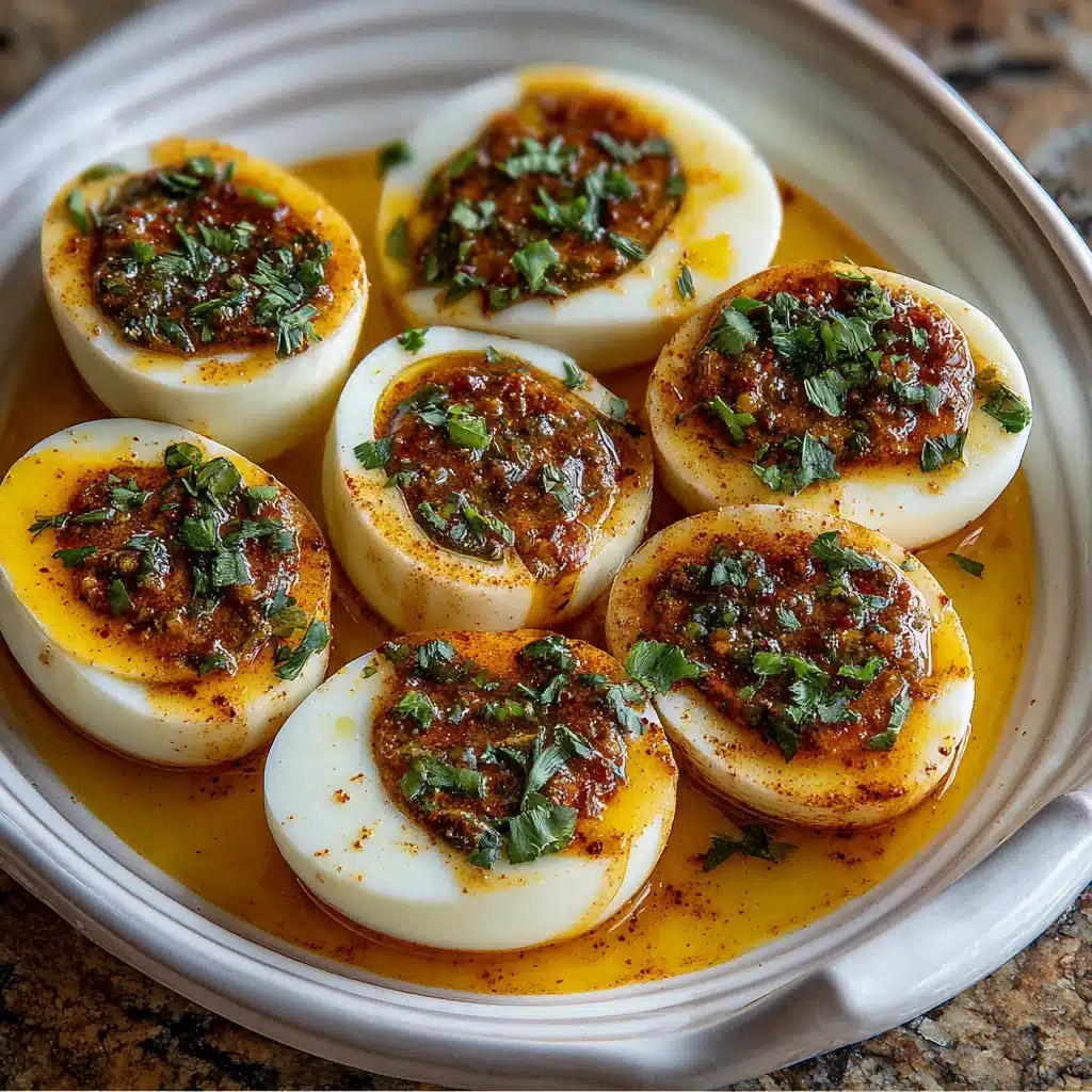 Cajun Boiled Eggs with Spicy Garlic Butter Sauce | Keto & Low-Carb Snack