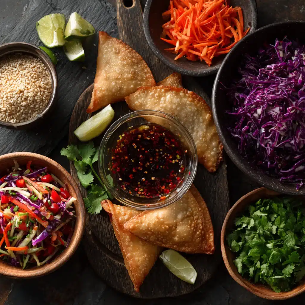 Crispy Chicken Wonton Tacos with Asian Taco Slaw and Sweet Chilli Sauce 9 Crispy Chicken Wonton Tacos with Asian Taco Slaw and Sweet Chilli Sauce