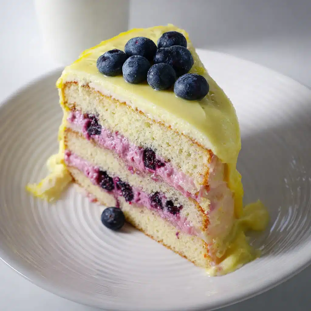 Blueberry Lemon Curd Cake