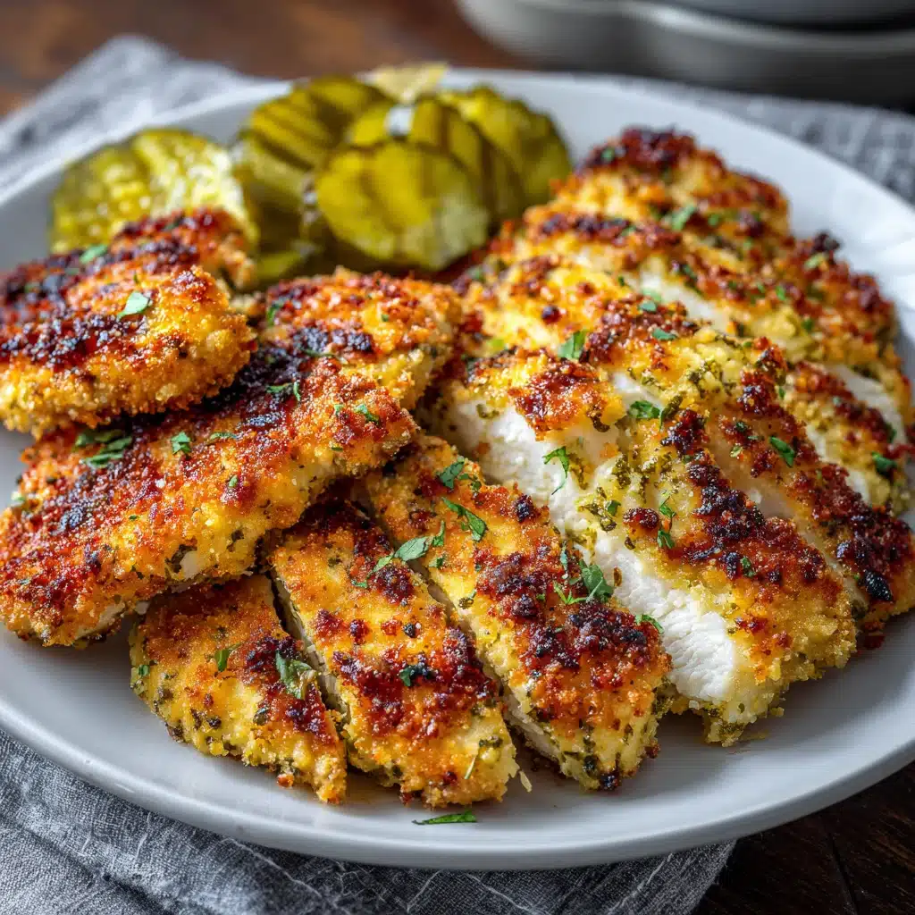 The Best Crispy Dill Pickle Parmesan Chicken
