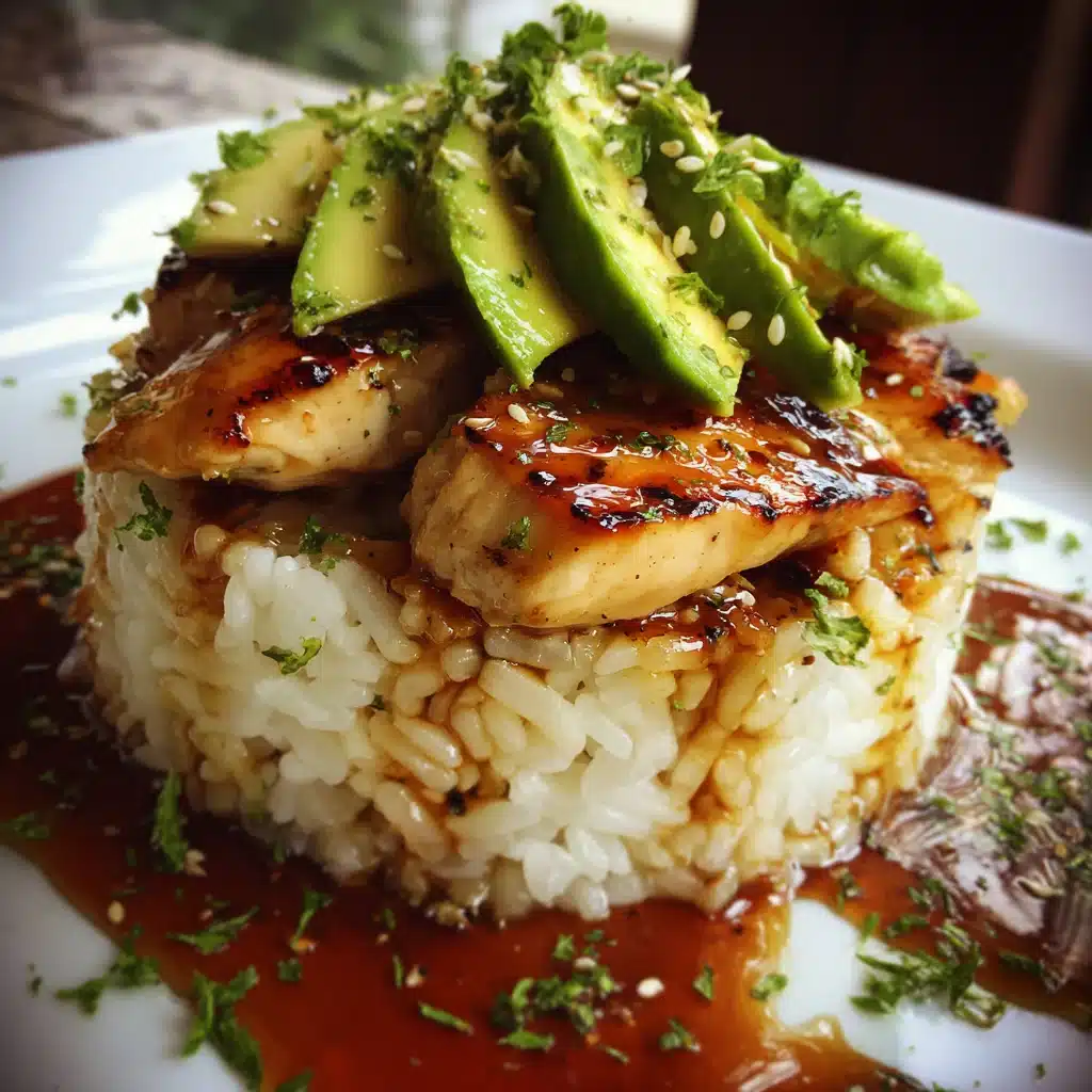 Honey Lime Chicken & Avocado Rice Stack