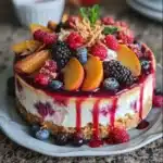 Summer Berry and Peach Cheesecake Recipe