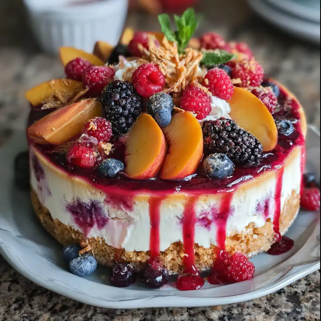 Summer Berry and Peach Cheesecake Recipe