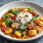 30 Minute Creamy Tomato Gnocchi with Burrata