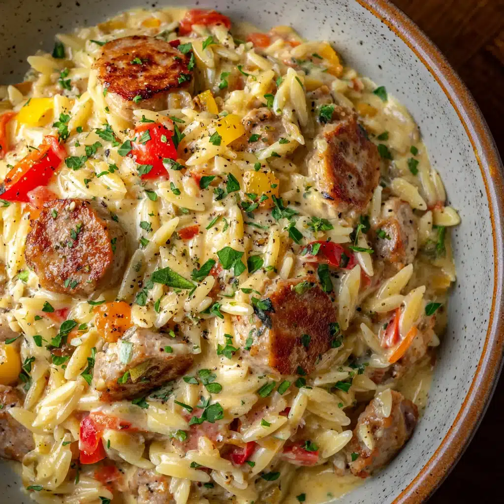 Creamy Chicken Sausage Orzo : A One-Pan Meal