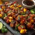 Jalapeño Peach Chicken Skewers