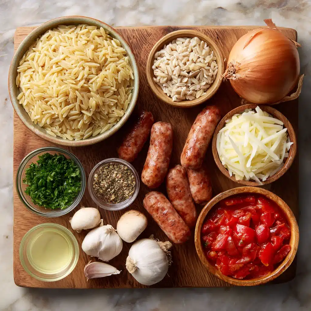 Creamy Chicken Sausage Orzo : A One-Pan Meal