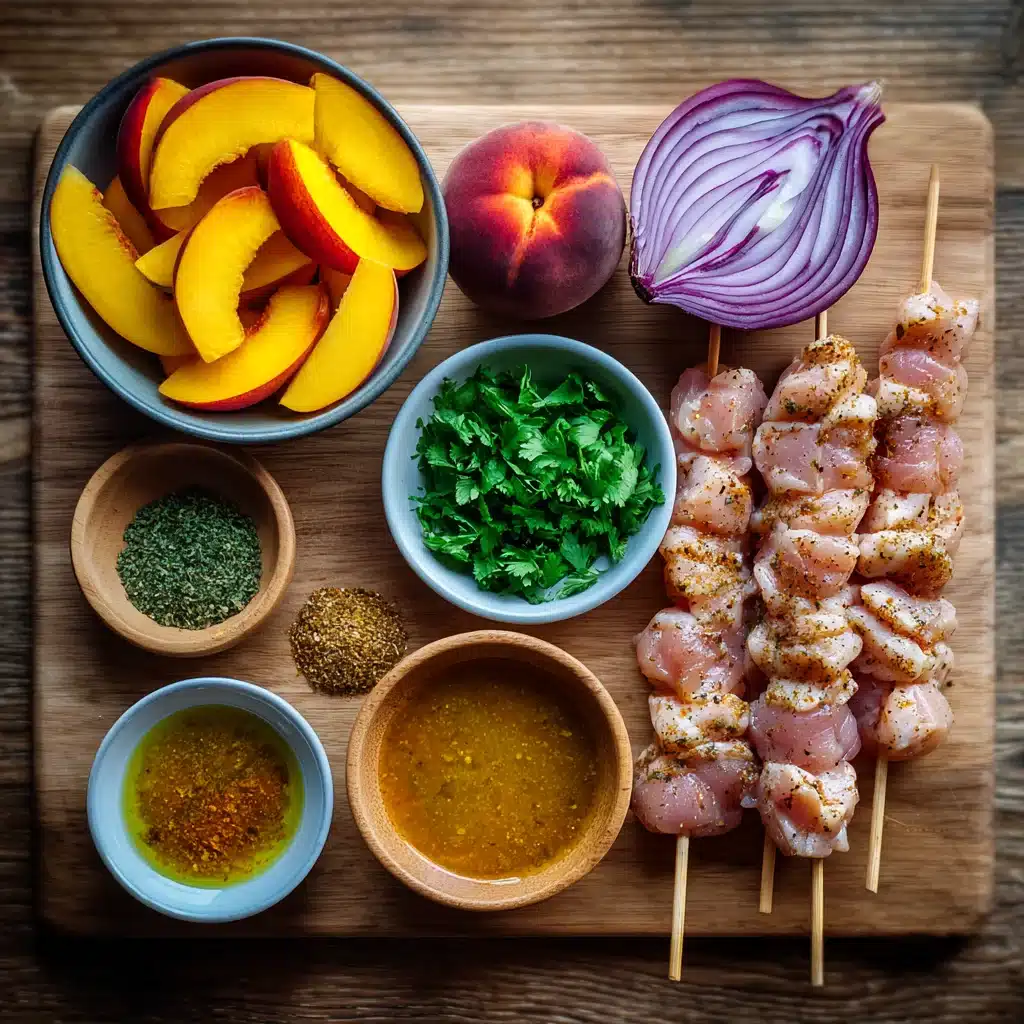Jalapeño Peach Chicken Skewers