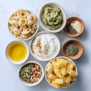 u1884234434 Creamy Pesto Pasta ingredients v 7 ce6b6d38 3ba7 42f3 aadf e1ad96fbdf39 1